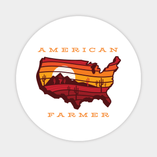 Farming American Farmer Magnet